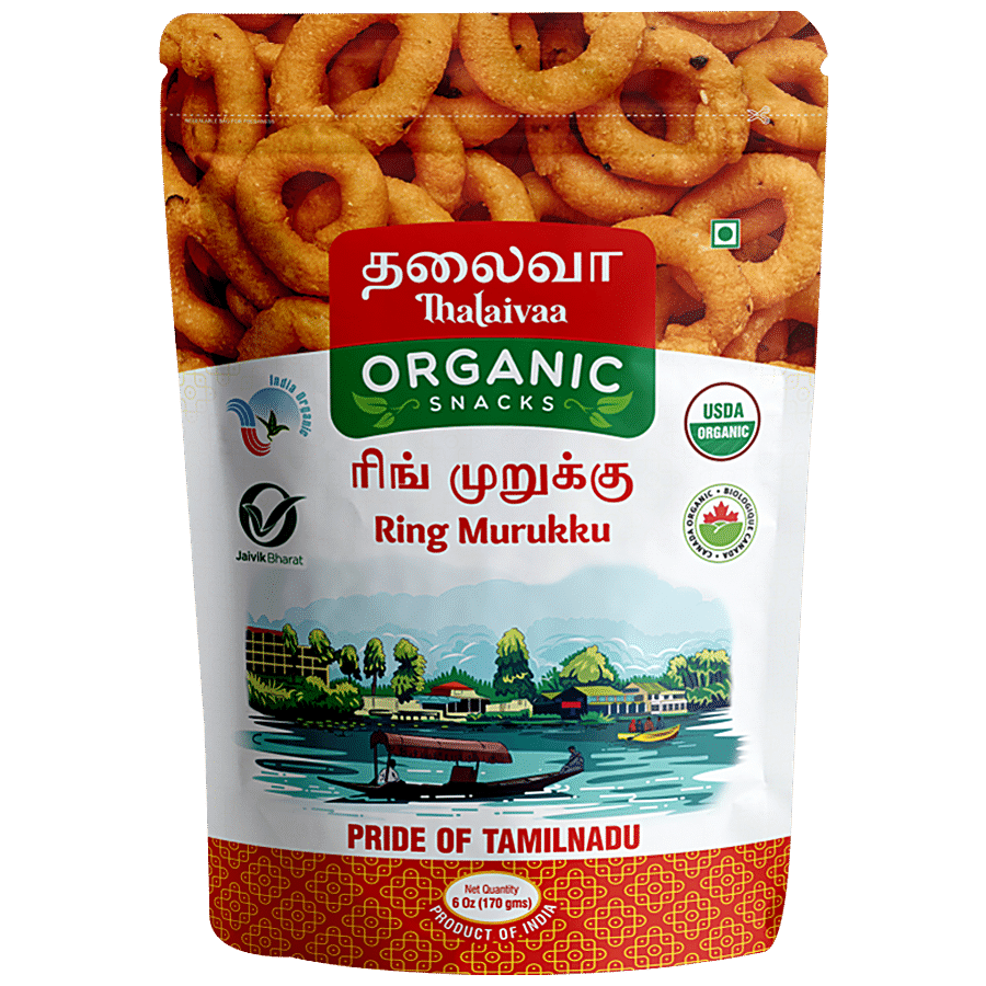 THALAIVAA ORGANIC SNACKS Ring Murukku - No Preservatives