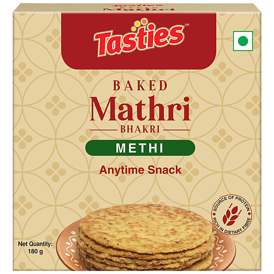 Tasties Bhakri Baked Mathri - Methi