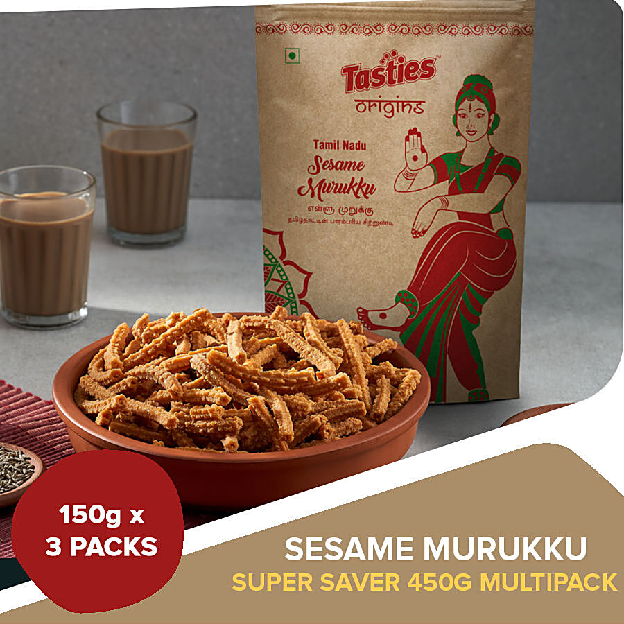 Tasties Origins Origins Namkeen -Sesame Murukku