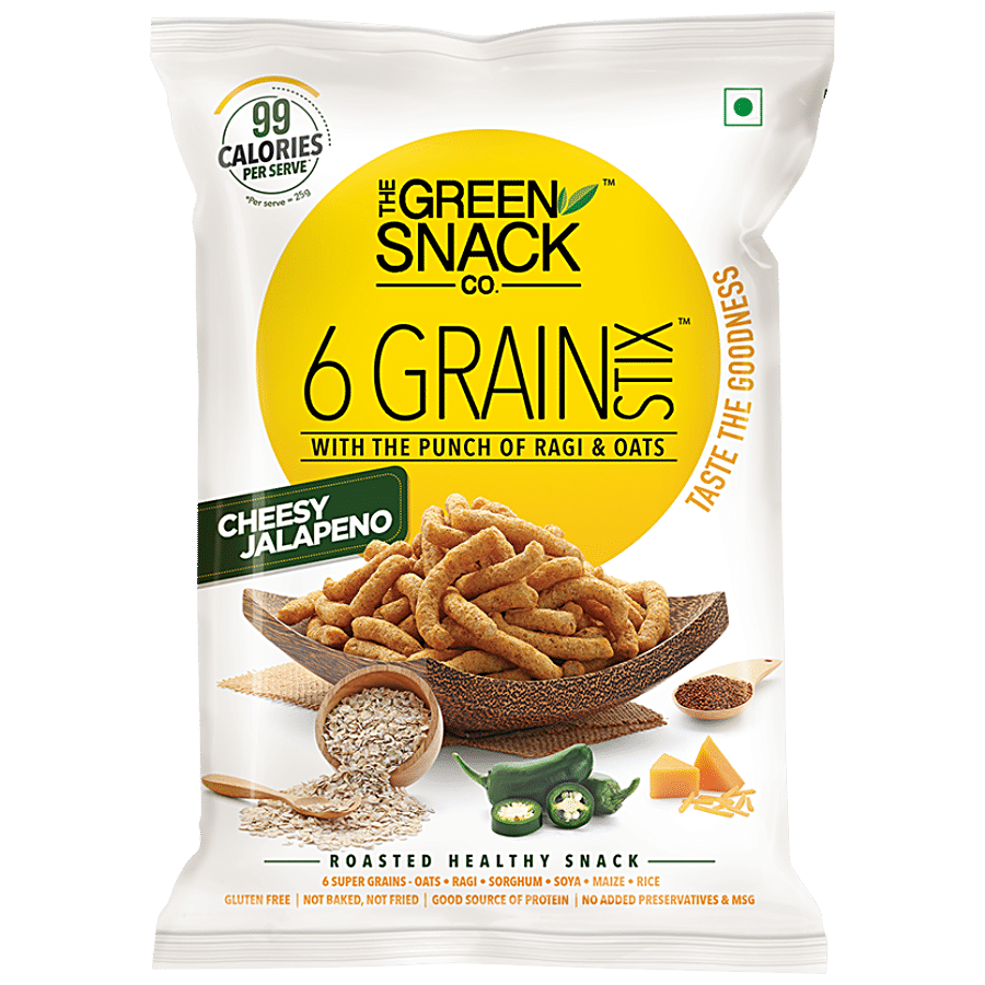 The Green Snack Co. 6 Grain Stix - Cheesy Jalapeno