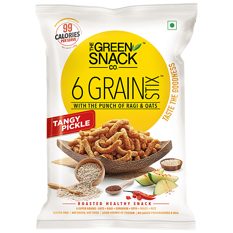 The Green Snack Co. 6 Grain Stix - Tangy Pickle