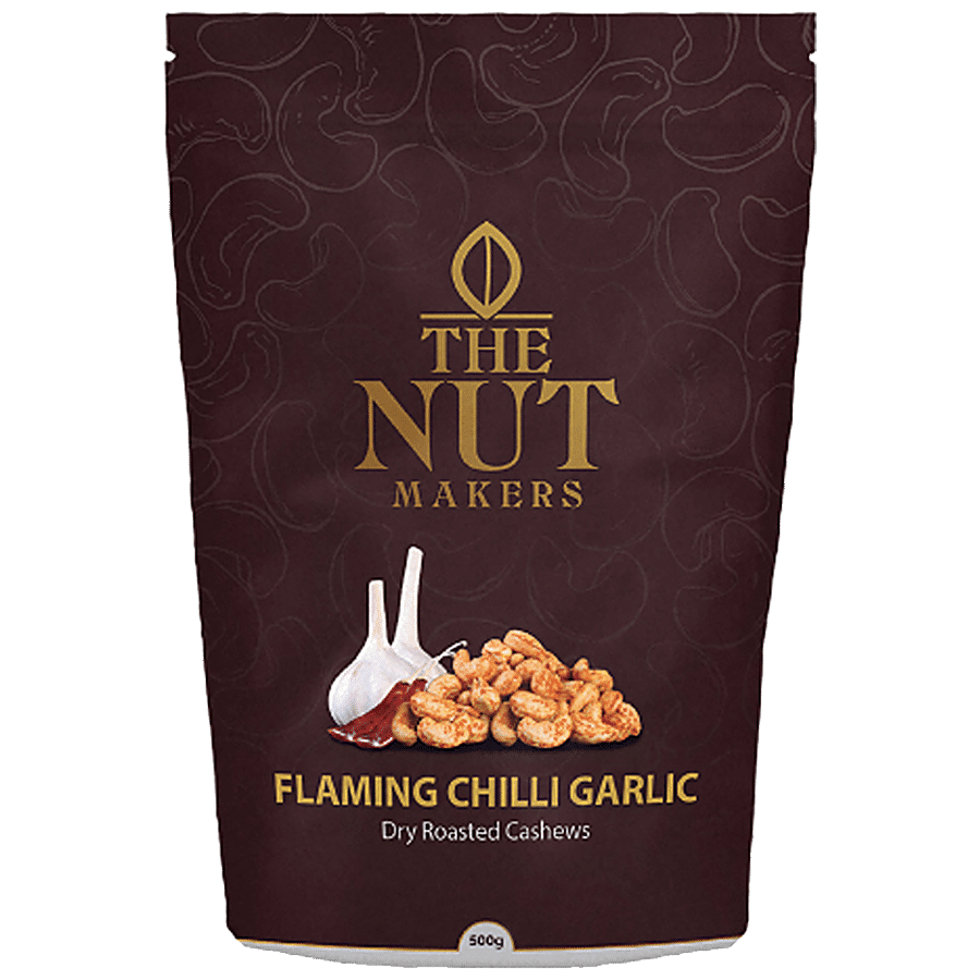 The Nut Makers Dry Roasted Cashews - Flaming Chilli Garlic