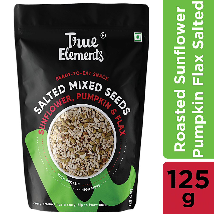 True Elements Roasted Sunflower Pumpkin and Flax - Salted Crunch