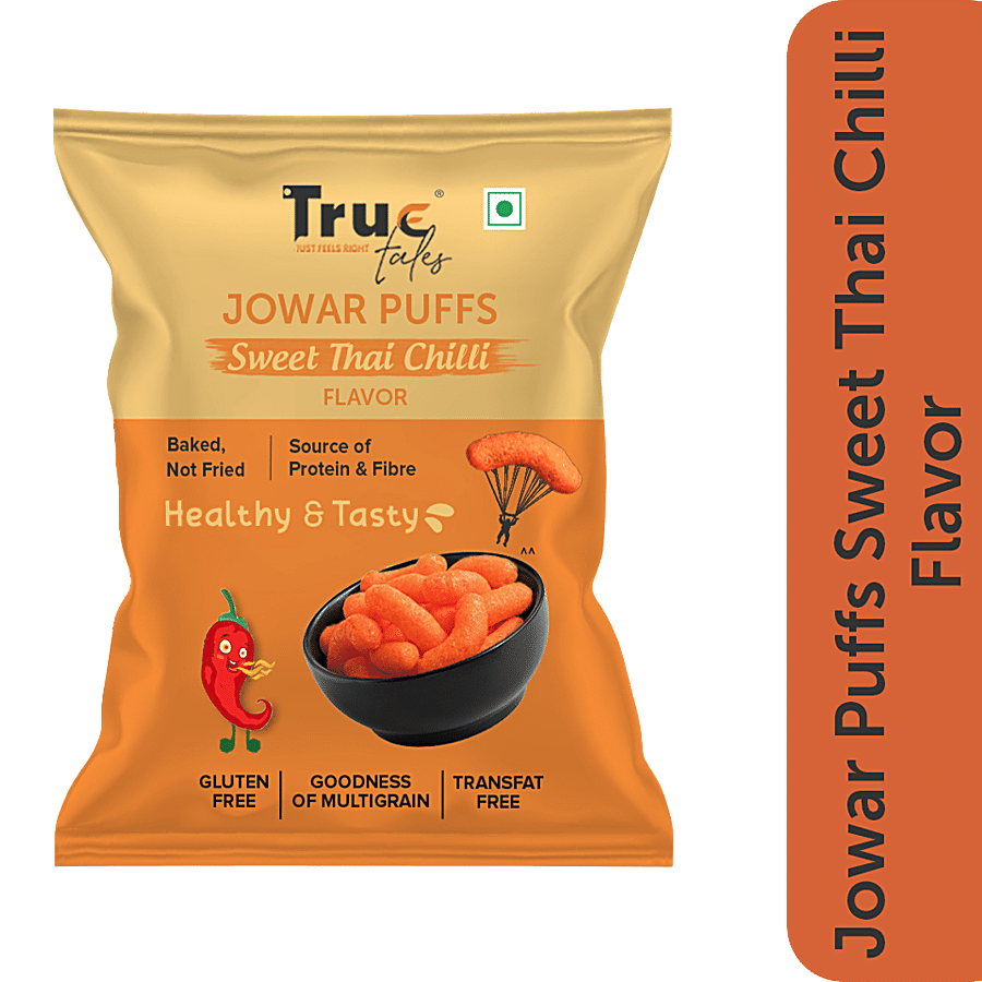 True Tales Jowar Puffs - Sweet Thai Chilli Flavor