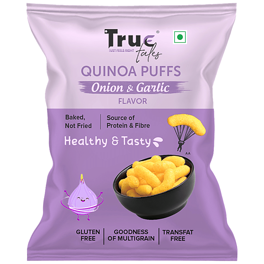 True Tales Quinoa Puffs - Onion & Garlic Flavor