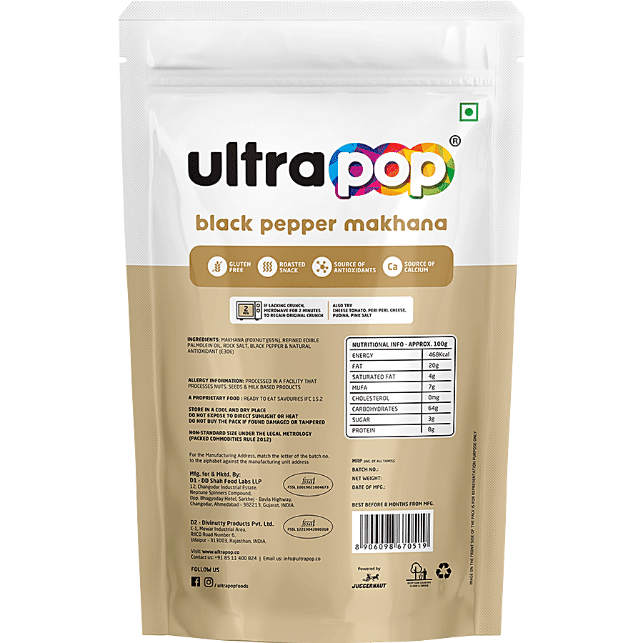 ULTRAPOP Makhana - Black Pepper