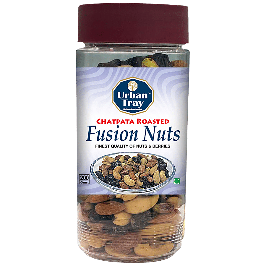 URBANTRAY Chatpata Rosted Fusion Nuts - First Quality Nuts & Berries