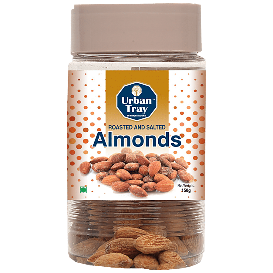 URBANTRAY Salted Almonds -  Protein & Dietary Fibre Rich