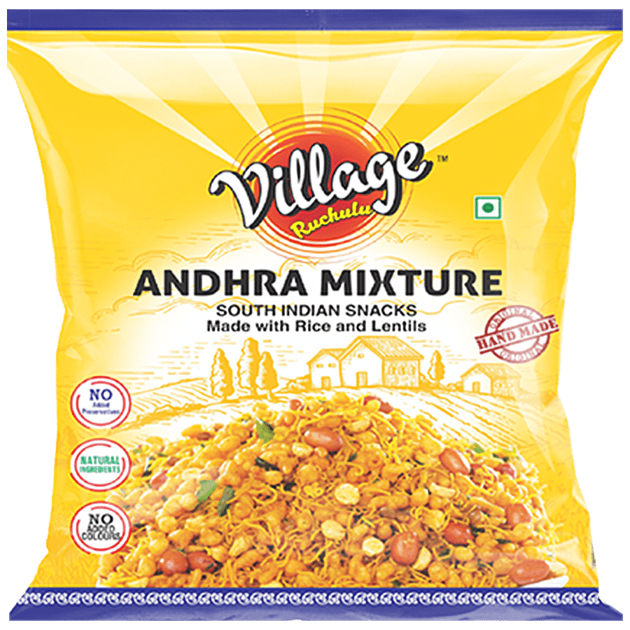 Village Ruchulu Andhra Mixture - Made With Rice & Lentils