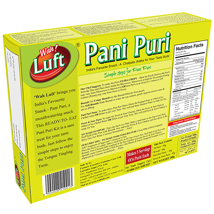 Wah Luft Instant & Delicious Pani Puri Kit