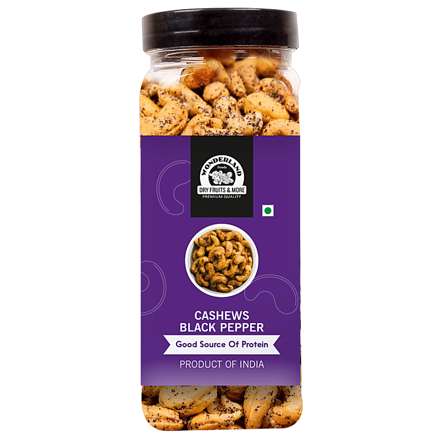 Wonderland Foods Cashews - Black Pepper Flavour