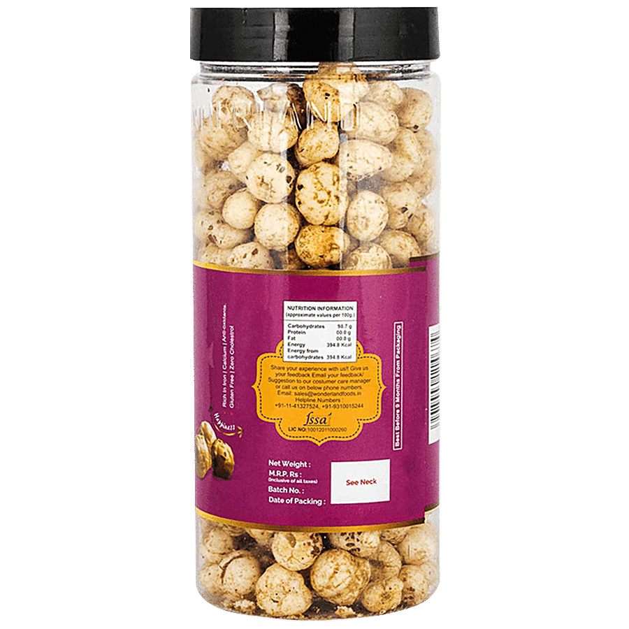 Wonderland Foods Makhana/Foxnuts Roasted In Olive Oil - Chaat Masala