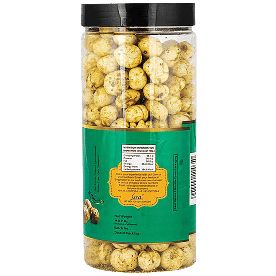 Wonderland Foods Makhana/Foxnuts Roasted In Olive Oil - Mint Chatpata