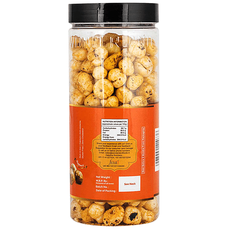 Wonderland Foods Makhana/Foxnuts Roasted In Olive Oil - Peri Peri