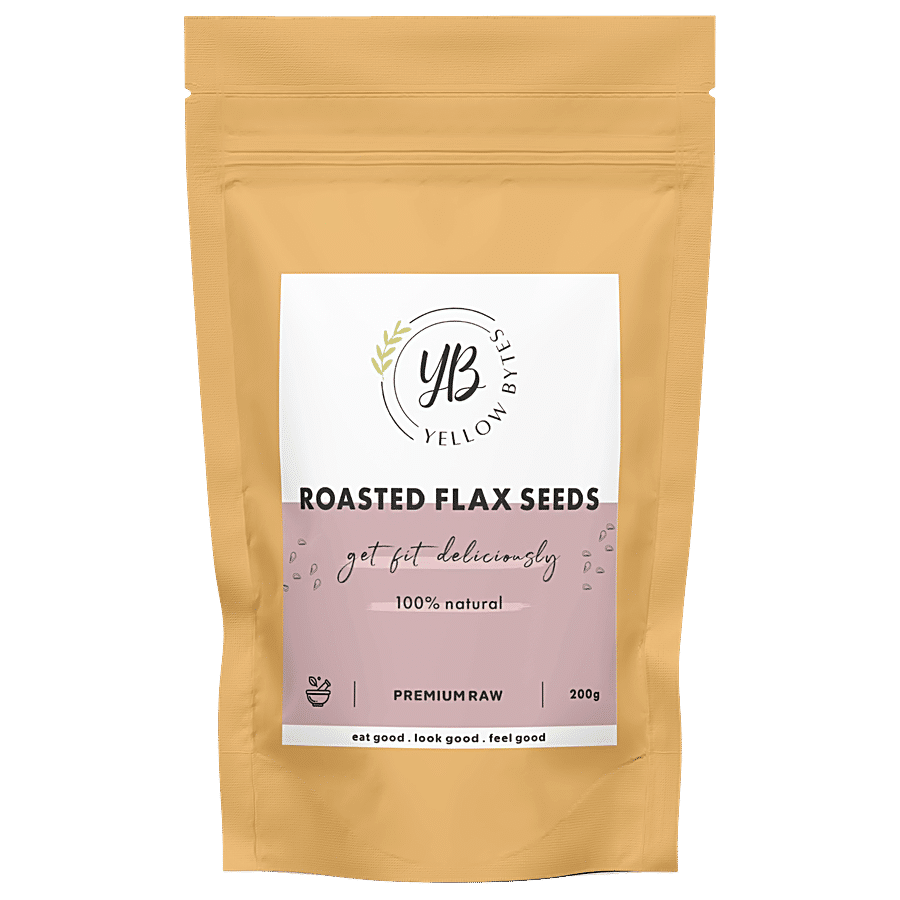 Yellow Bytes Roasted Flaxseeds - Premium Raw