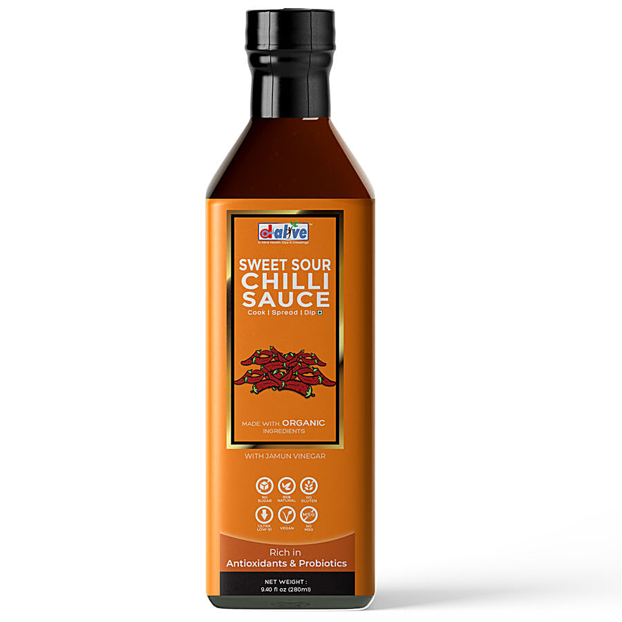 D-Alive Sweet Sour Organic Chilli Dipping & Cooking Sauce - Sugar-Free