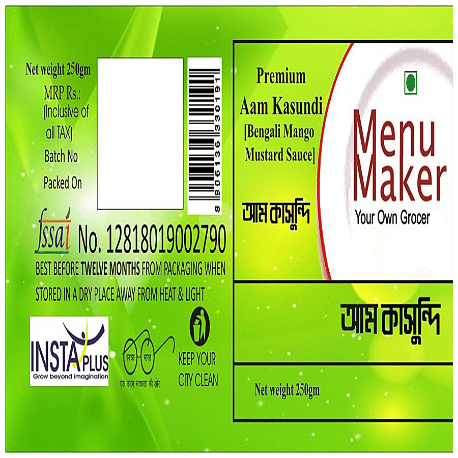 Menu Maker Premium Aam Kasundi/Bengali Mango Mustard Sauce