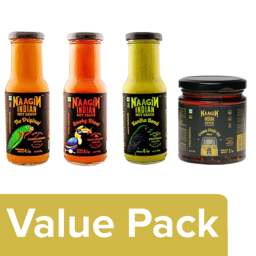 NAAGIN Indian Hot Chilli+Kantha Bomb+Bhoot Indian Sauce