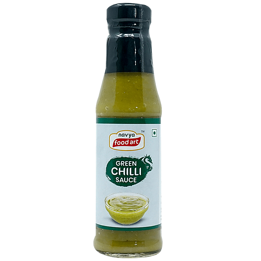 NAVYA FOOD ART Green Chilli Sauce - Enhances Taste