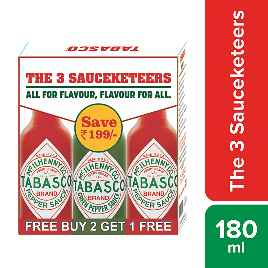 Tabasco Trio Pack - 2 Red Pepper & 1 Green Pepper