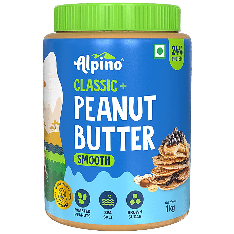 Alpino Classic Peanut Butter Smooth - Gluten Free/ Non-GMO/Vegan