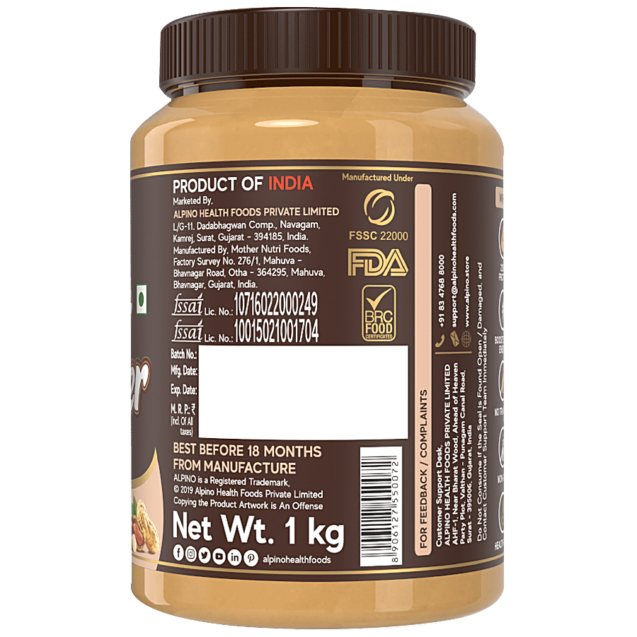 Alpino Coconut Peanut Butter - Smooth