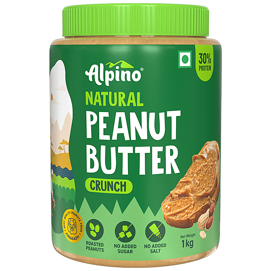 Alpino Natural Peanut Butter Crunch - Unsweetened/Gluten Free/ Non-GMO/Vegan