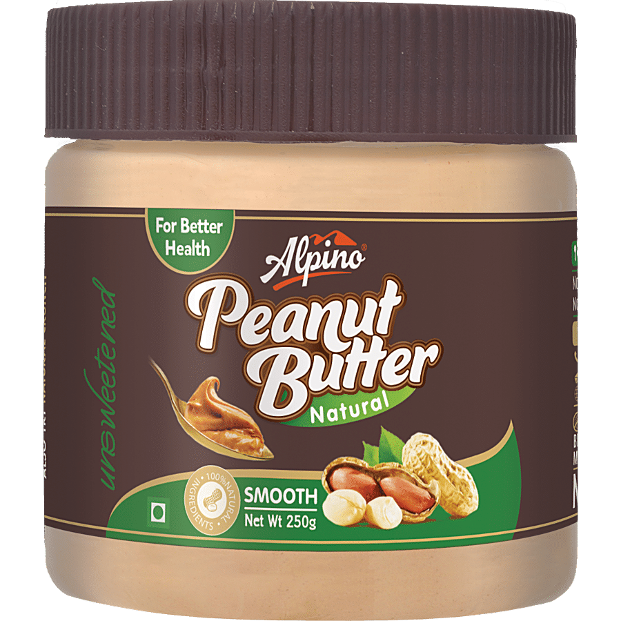 Alpino Natural Smooth Peanut Butter - Unsweetened