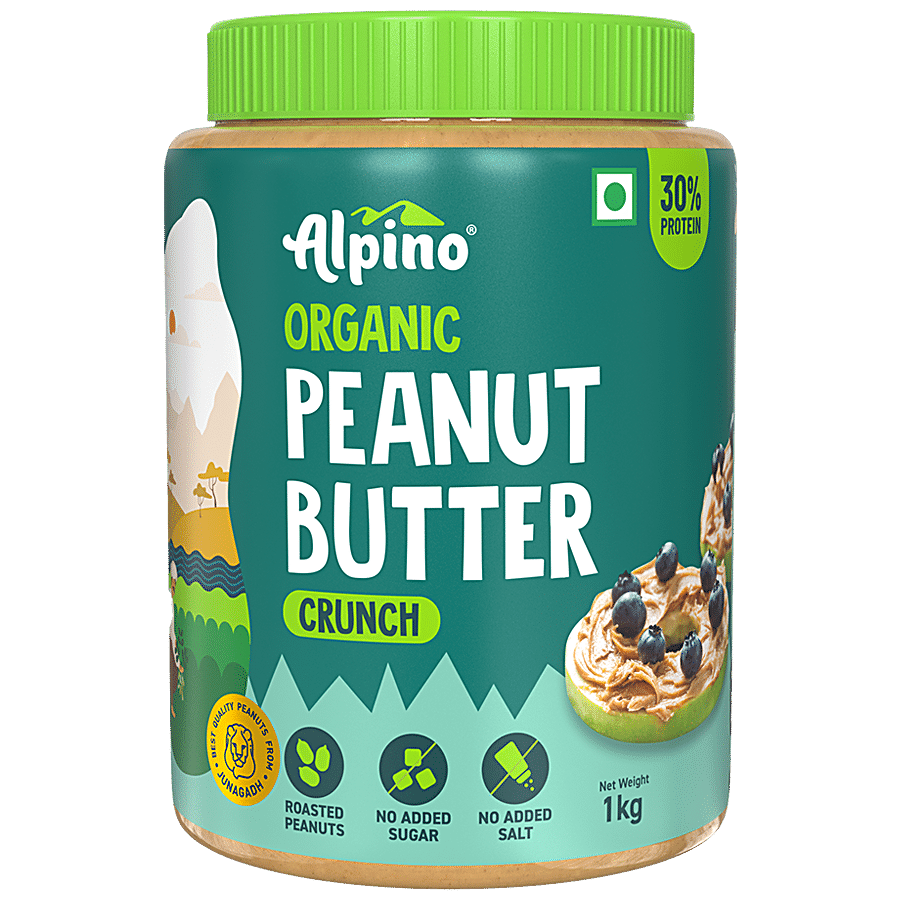 Alpino Organic Peanut Butter Crunch - Unsweetened/Gluten Free/Non-GMO/Vegan