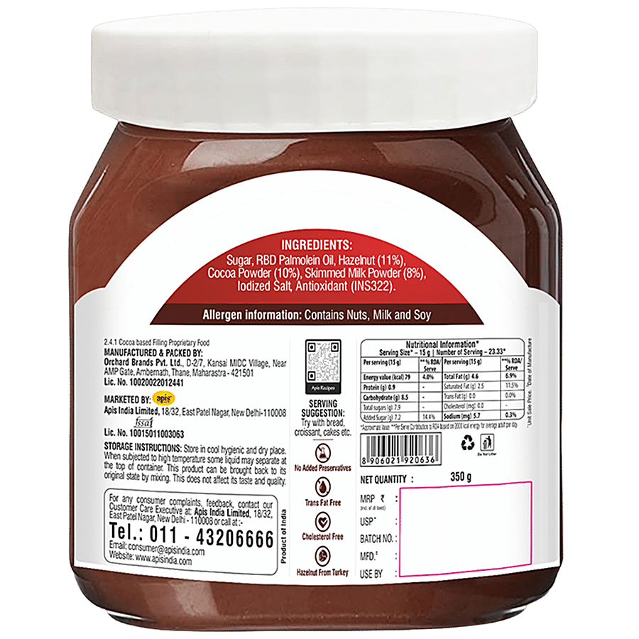 Apis Hazelnut Chocolate Spread