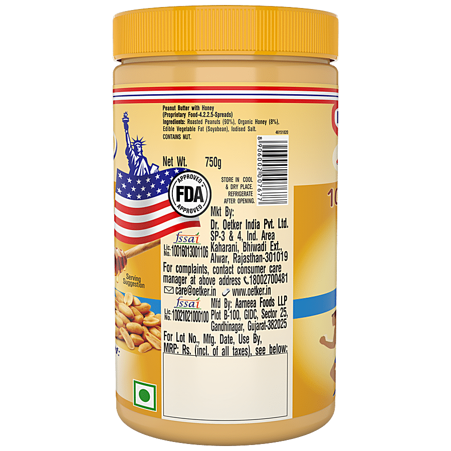 Dr. Oetker Funfoods - 100% Organic Honey Peanut Butter