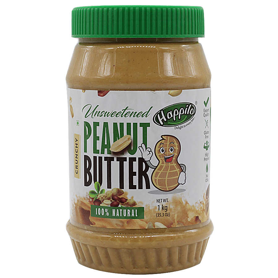 Happilo Crunchy Unsweetened Peanut Butter