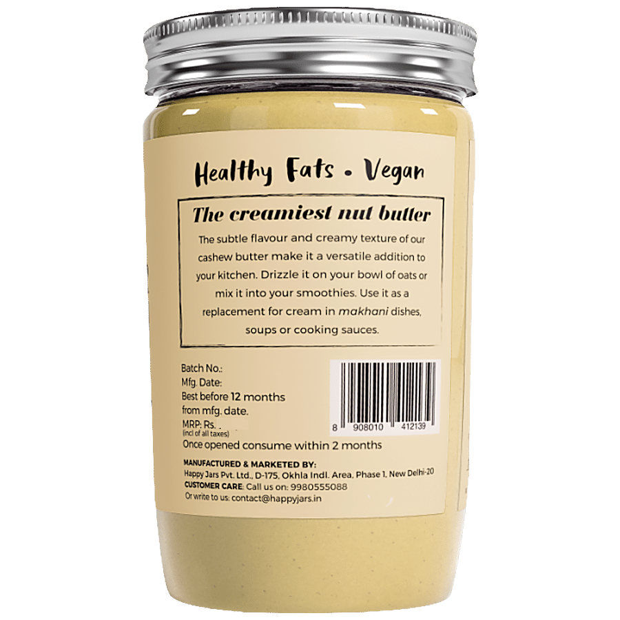 Happy Jars Cashew Butter - Unsweetened