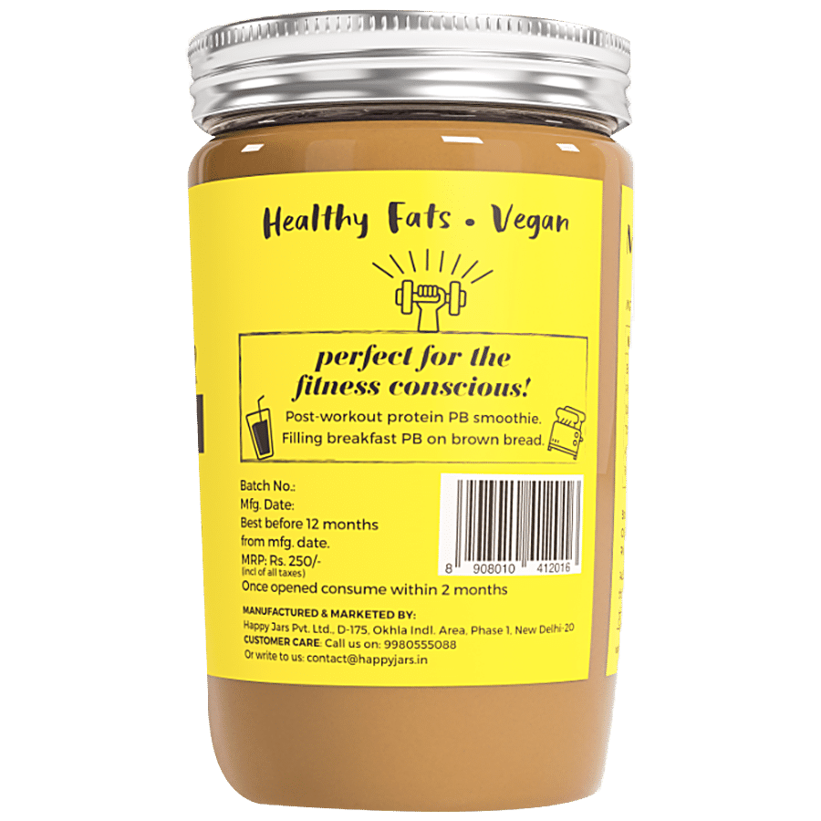 Happy Jars Peanut Butter - Jaggery Crunchy