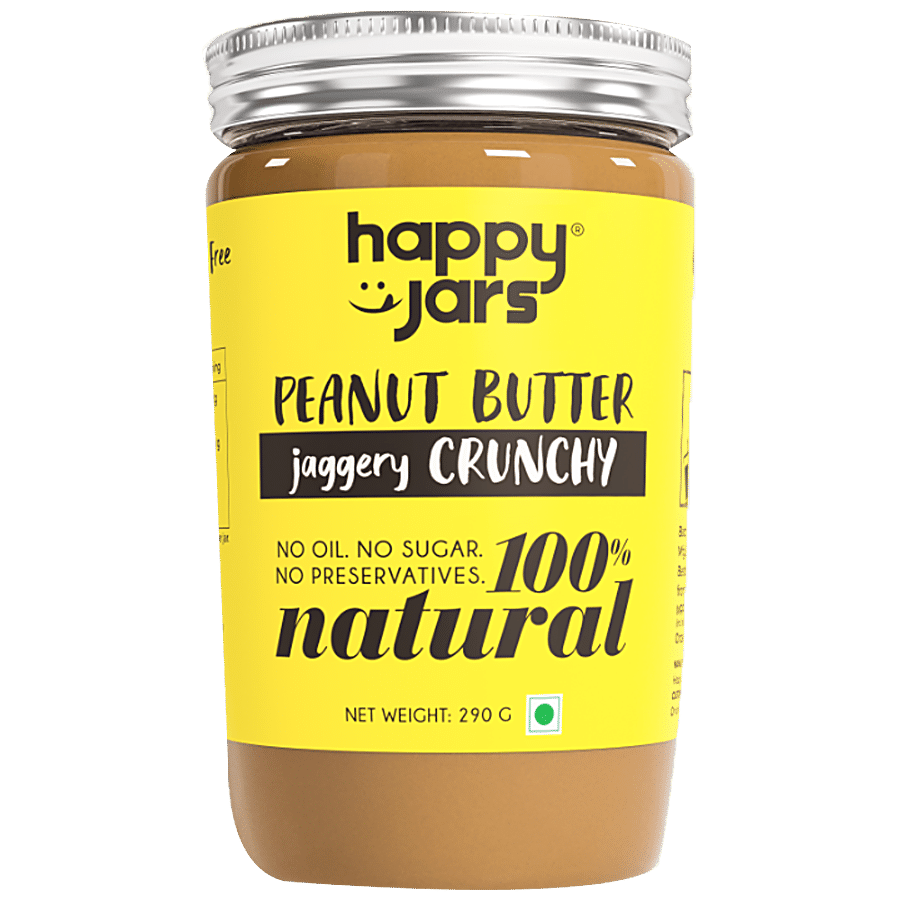 Happy Jars Peanut Butter - Jaggery Crunchy