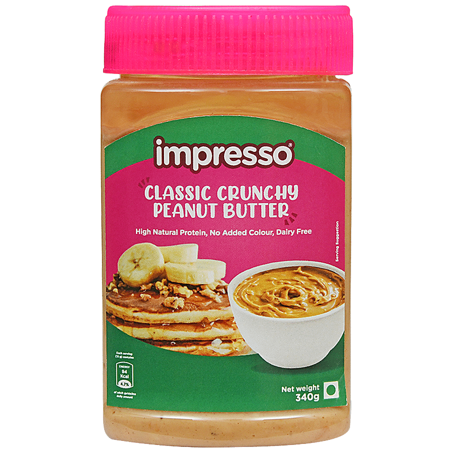 IMPRESSO Classic Crunchy Peanut Butter - High Natural Protein