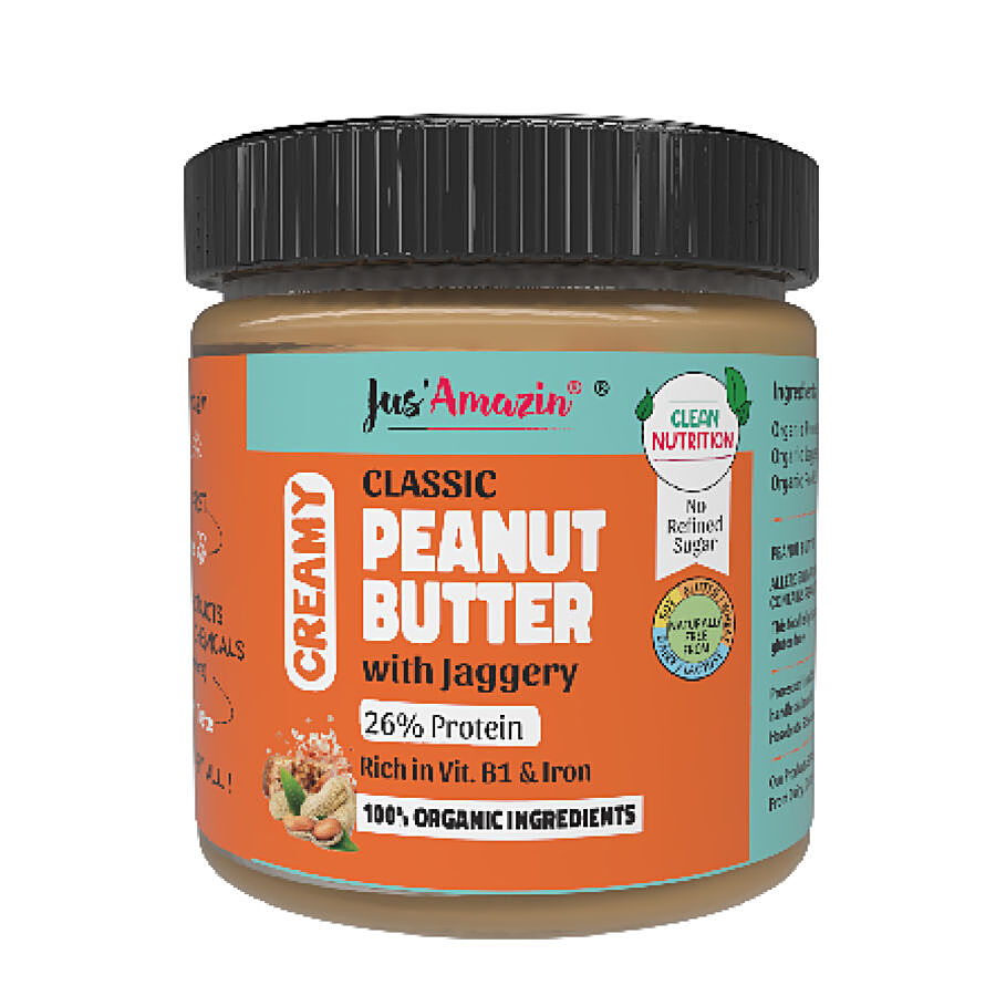 Jus Amazin Classic Creamy Peanut Butter with Jaggery