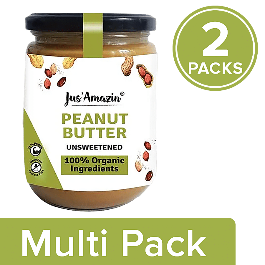 Jus Amazin Organic Peanut Butter - Unsweetened