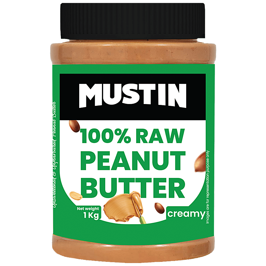 MUSTIN Raw Peanut Butter - Creamy