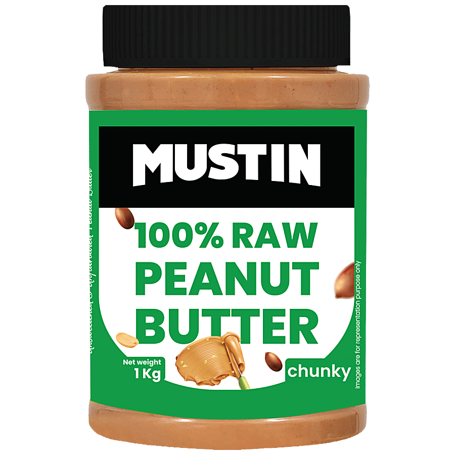 MUSTIN Raw Peanut Butter - Crunchy