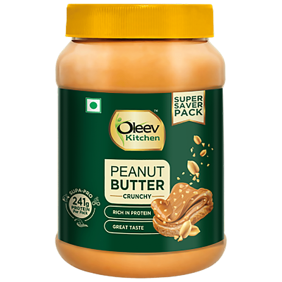 Oleev Kitchen Peanut Butter Crunchy - Rich In Protein