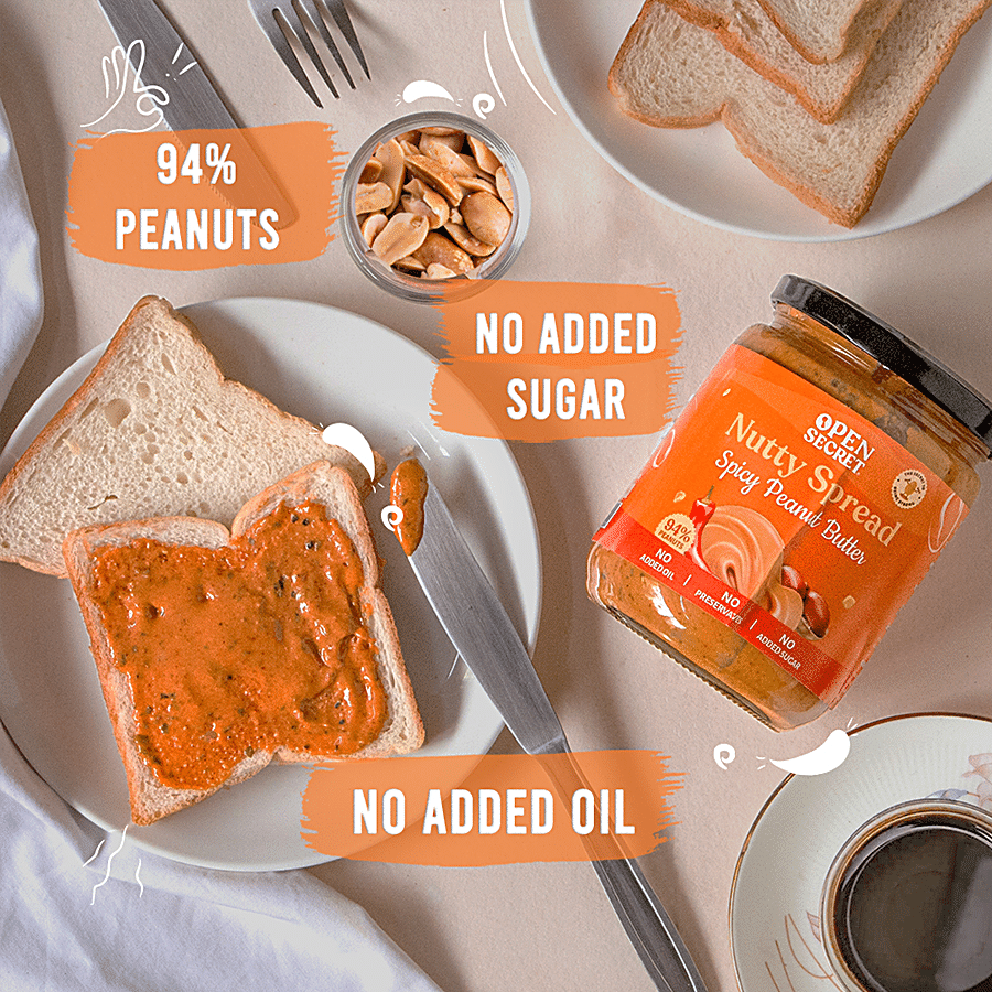 Open Secret Nutty Spread - Spicy Peanut Butter