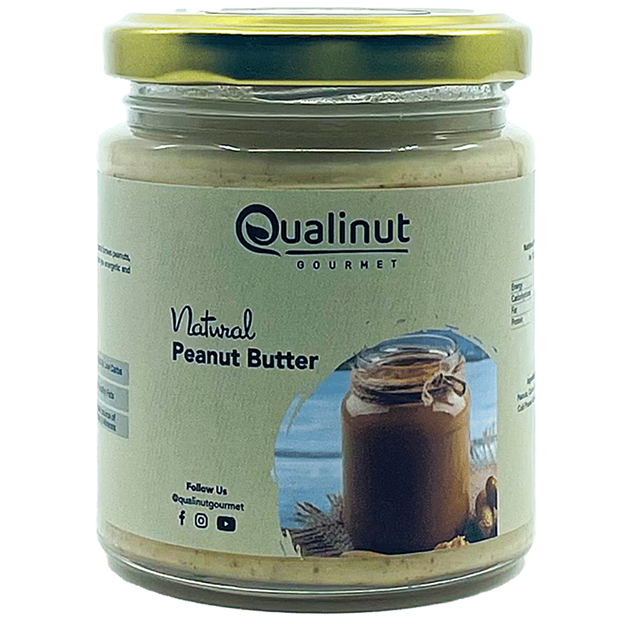 Qualinut Gourmet Natural Peanut Butter - Protein Rich & Low Carbs