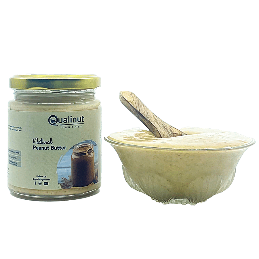 Qualinut Gourmet Natural Peanut Butter - Protein Rich & Low Carbs