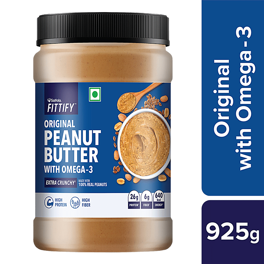 Saffola FITTIFY Original Peanut Butter with Omega-3 Extra Crunchy 925g