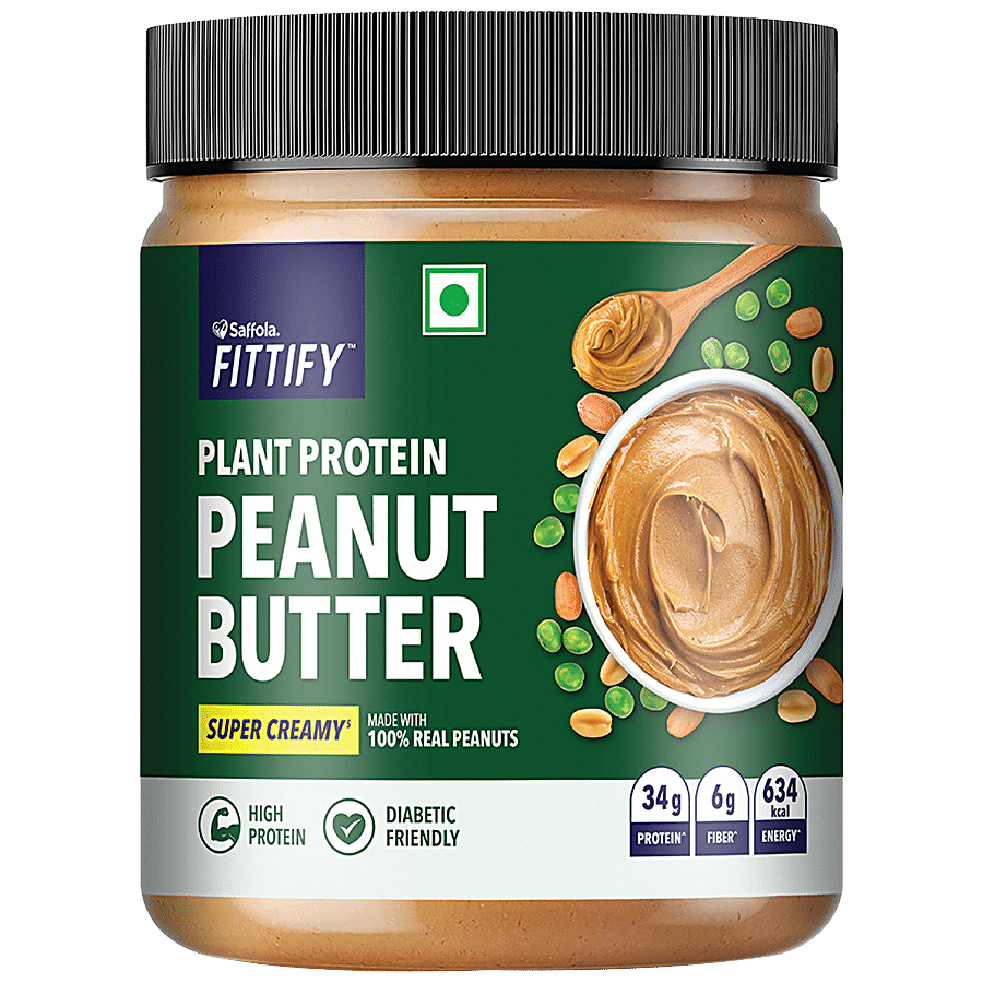 Saffola FITTIFY Plant Protein Peanut Butter Super Creamy