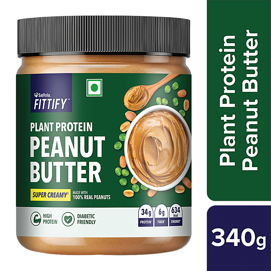 Saffola FITTIFY Plant Protein Peanut Butter Super Creamy