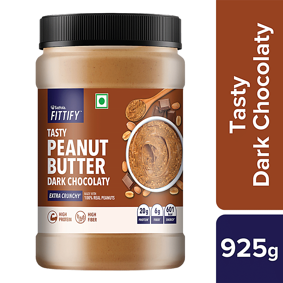 Saffola FITTIFY Tasty Peanut Butter Dark Chocolaty Extra Crunchy 925g