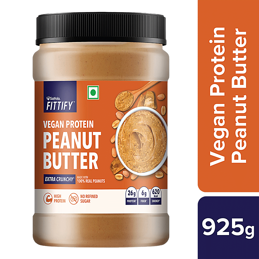 Saffola FITTIFY Vegan Protein Peanut Butter Extra Crunchy 925g