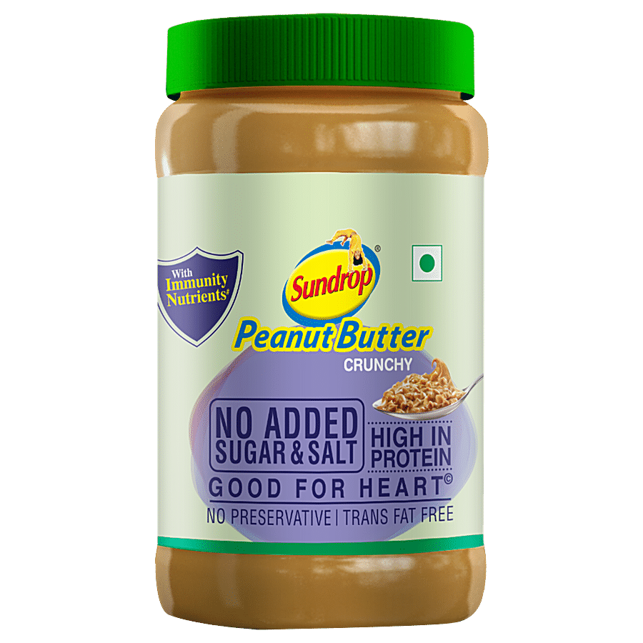 Sundrop Peanut Butter Crunchy Spread - No Added Sugar & Salt